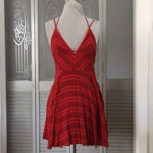 Red stripe sundress